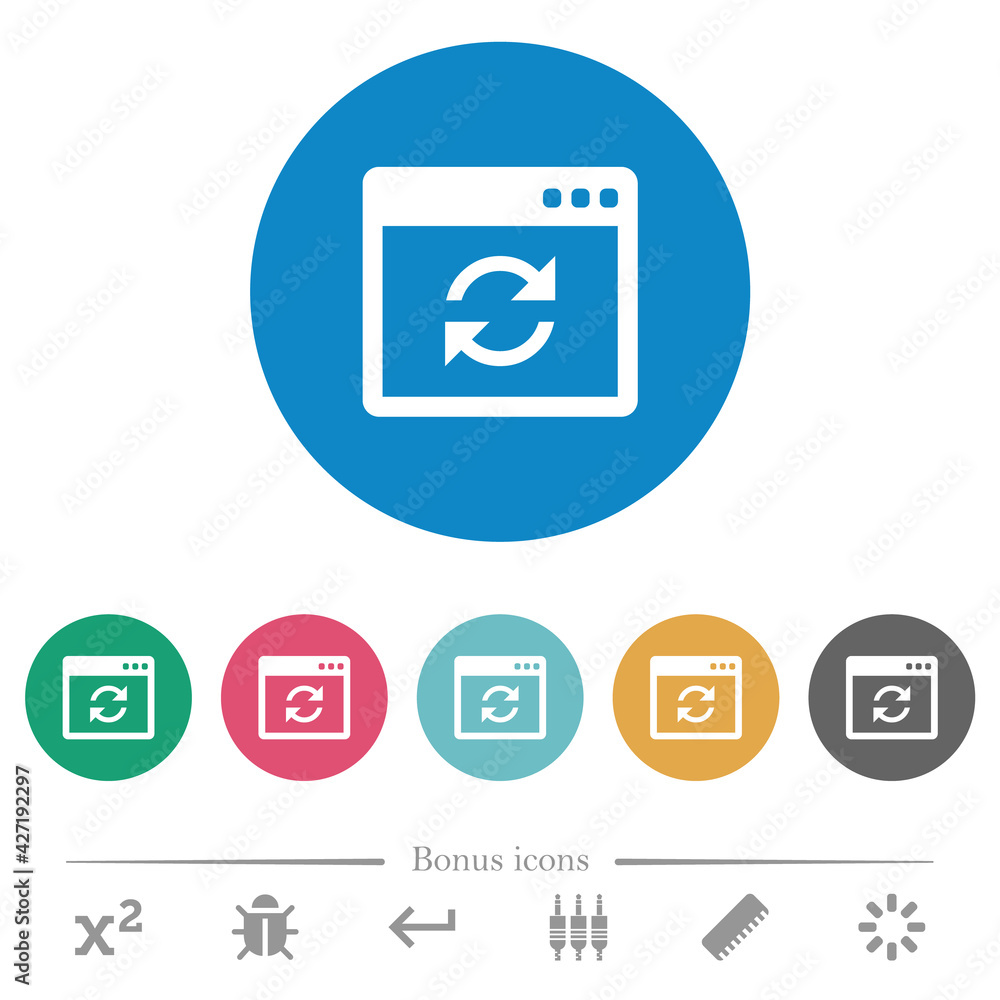 Application syncronize flat round icons Application syncronize flat round icons