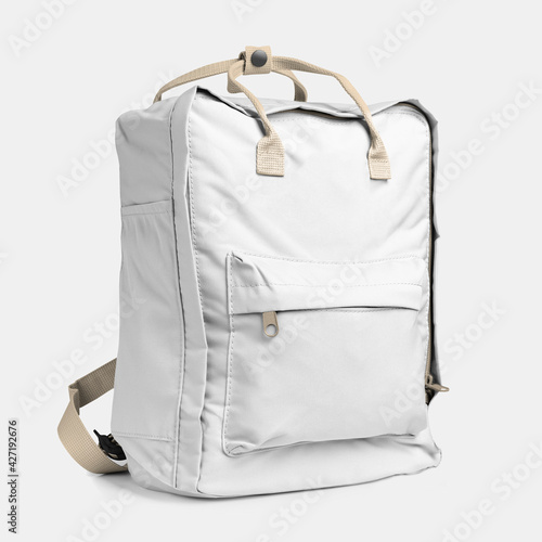 Obraz na płótnie White square backpack unisex accessories