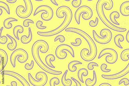 Paisley seamless pattern in ethnic style. Abstract vintage pattern with decorative elements, vector pattern in Oriental style..