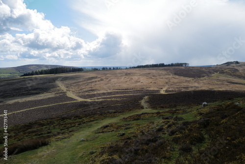 Foel Drygarn - bronze age burial stone carns, surrounded by the remains of an iron age hill fort in the Preseli Hills, Pembrokeshire.