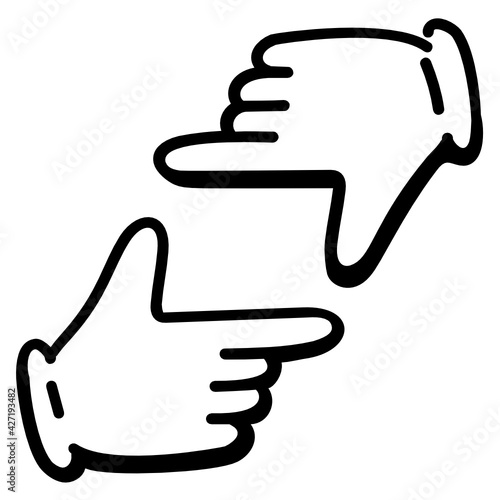 
A very creative hand drawn icon of restricted behavior 

