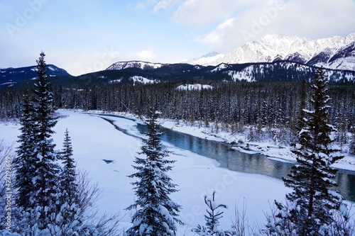 Bow River in Banff National Park in the Canadian Rocky Mountains