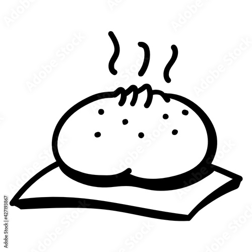 
A trendy vector design of steam buns, dumpling icon 

