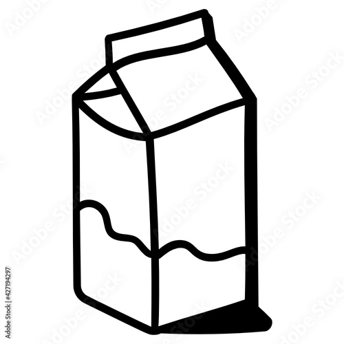 
Milk pack creatively design in sketch style 

