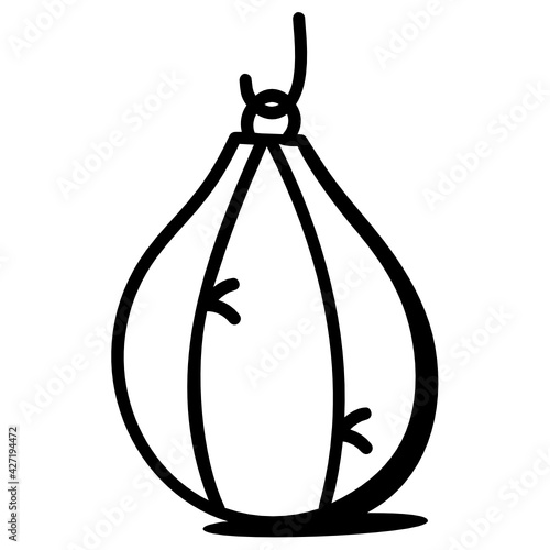 
Punching bag hand drawn icon is easy to use and download 


