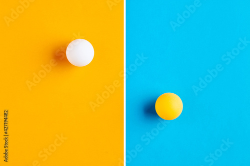 Fototapet Competition, diversity, opposition or confrontation concept.