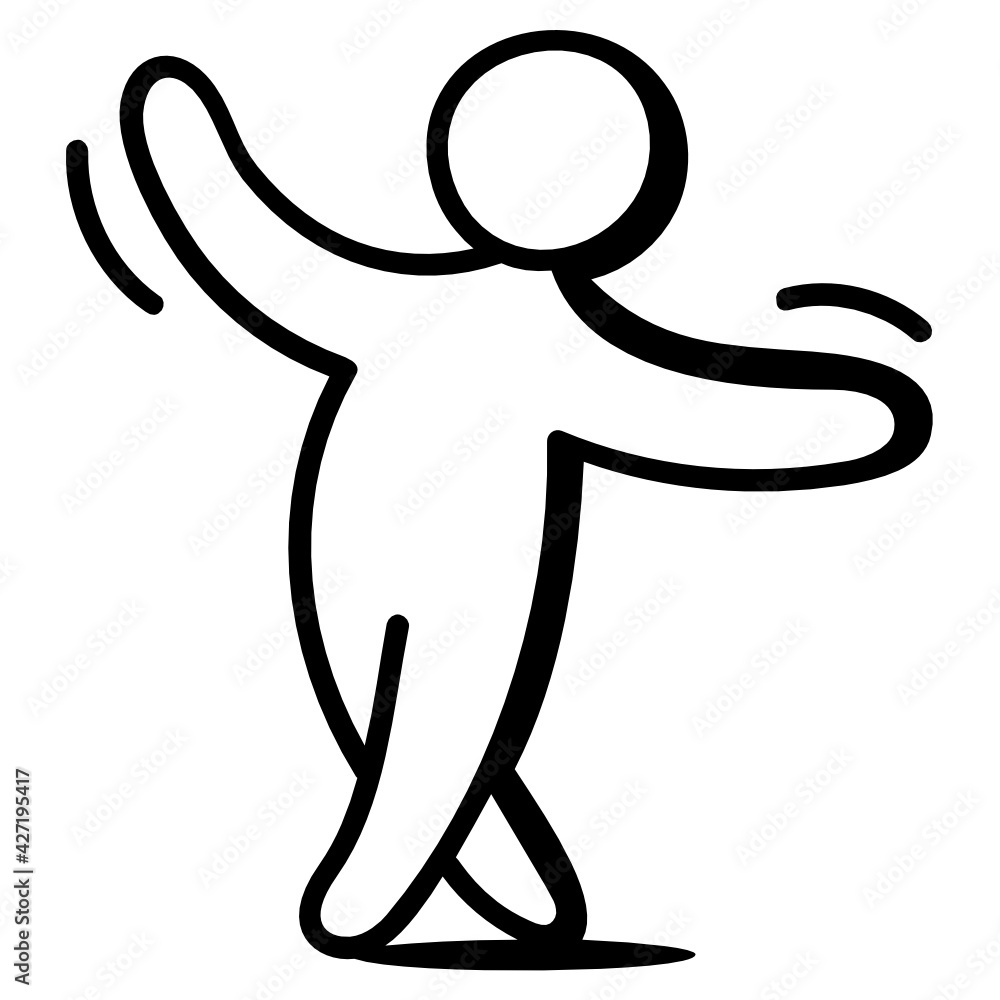 A modern style icon of dancing guy
A modern style icon of dancing guy