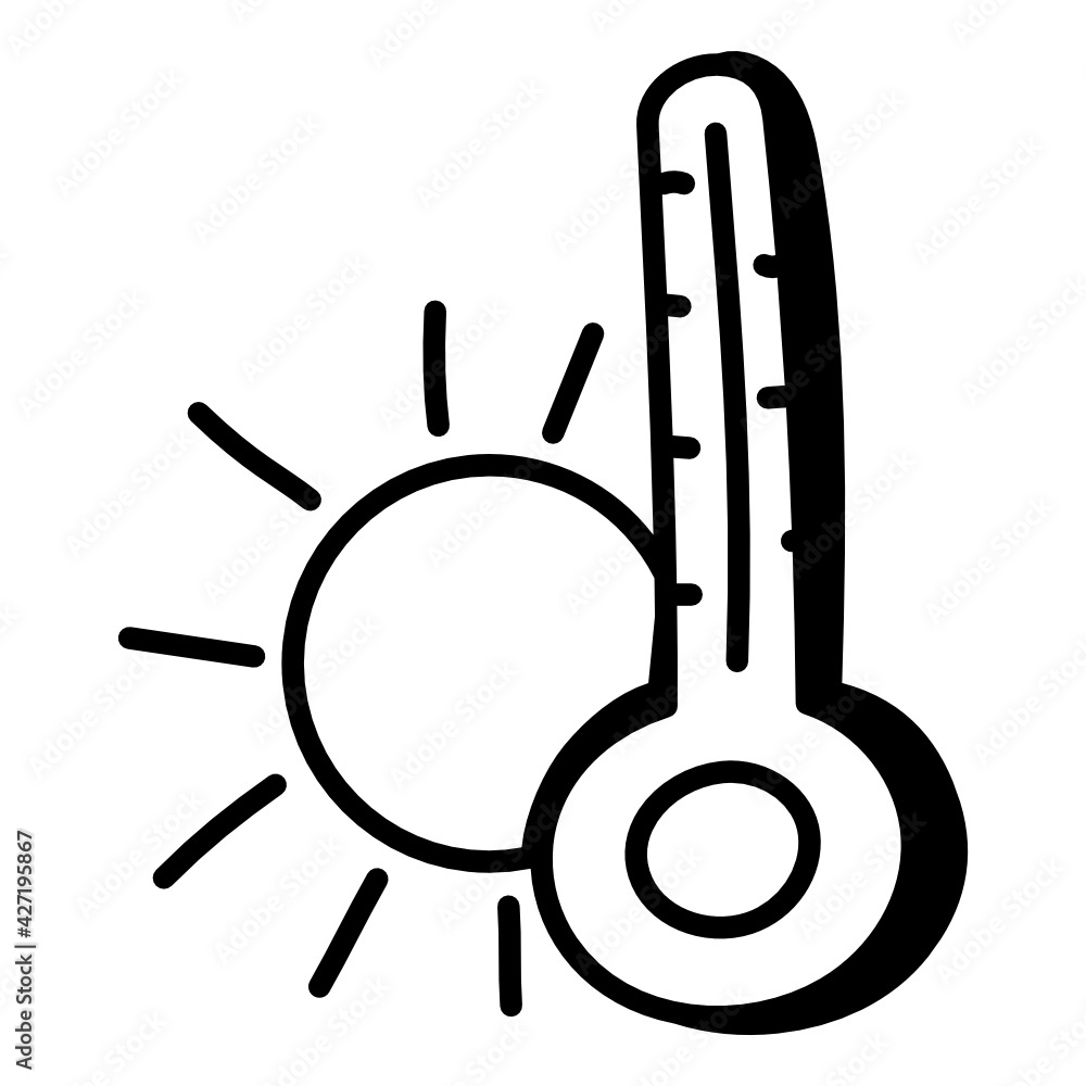 Hand drawn icon of temperature is premiumly designed
Hand drawn icon of temperature is premiumly designed