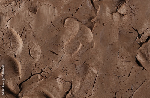 Slika na platnu Brown modelling clay background and texture