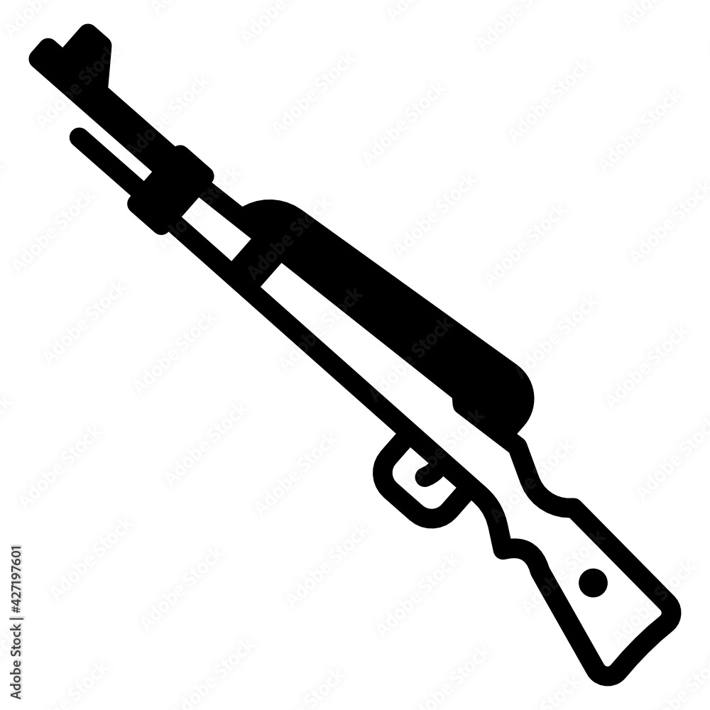 Well designed glyph line style icon of handgun
Well designed glyph line style icon of handgun