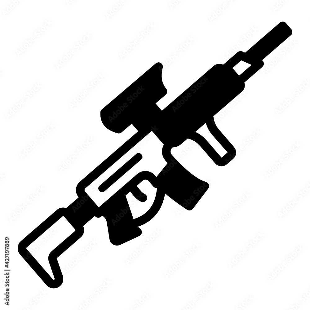 Well designed glyph line style icon of handgun
Well designed glyph line style icon of handgun