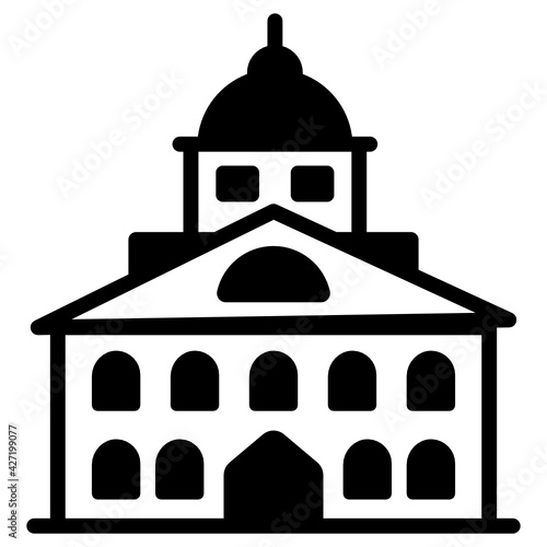 
Download premium glyph style icon of faneuil hall 

