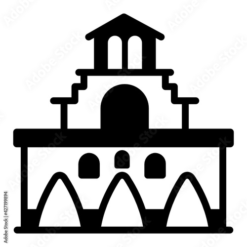 
Well designed premium glyph icon of pont d avignon

