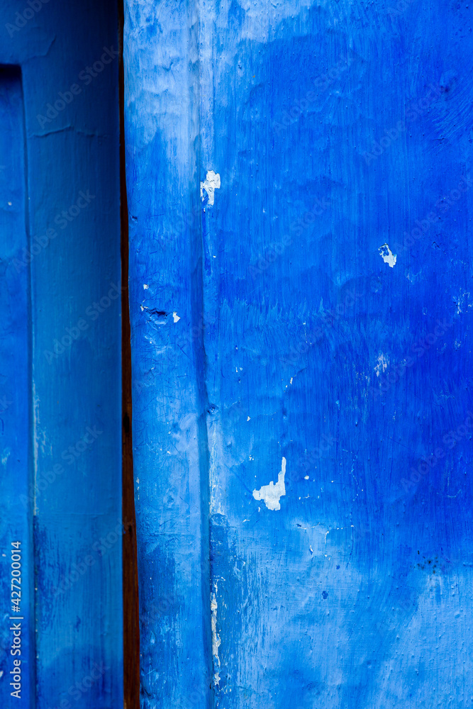 Obraz premium Texture of old blue wall
