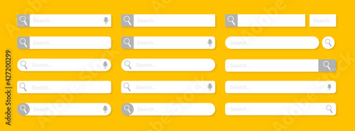 Web search bars vector illustration