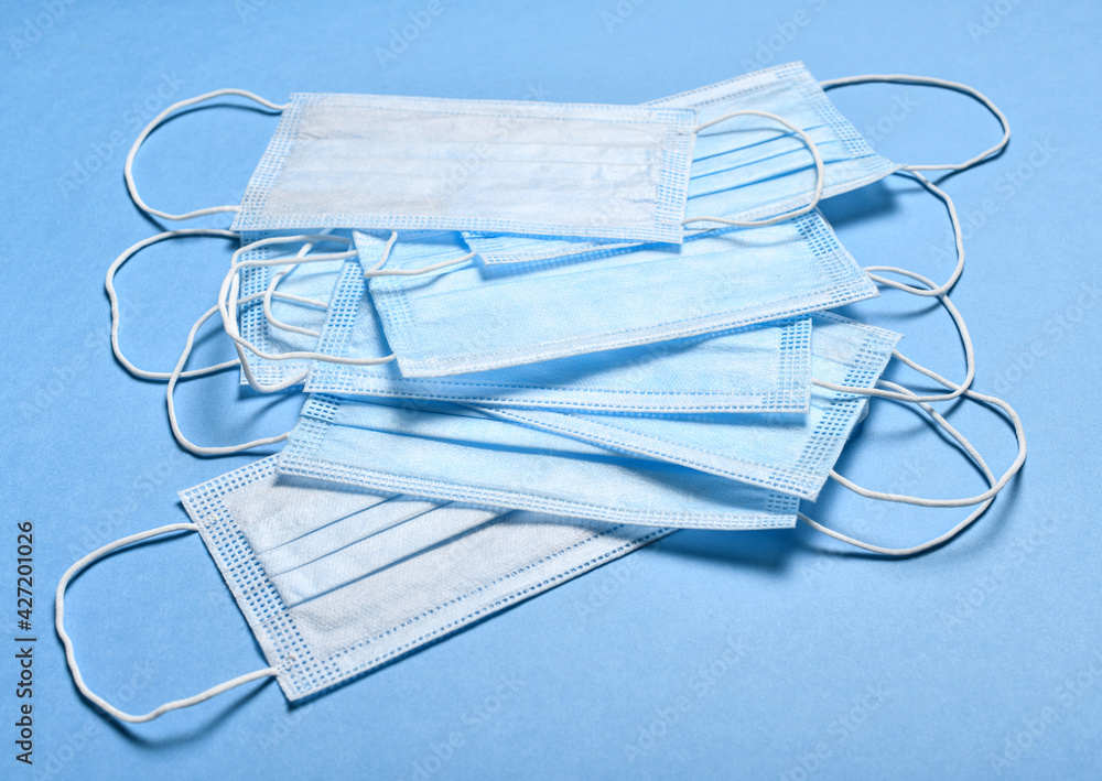 Fototapeta premium medical protective mask for respiratory protection against viruses, germs, covid or coronavirus, and other infections