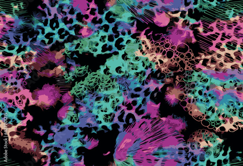 abstract seamless leopard print	
