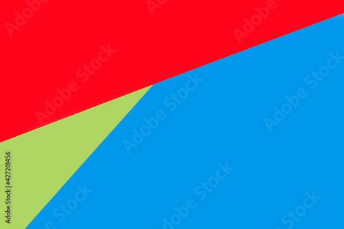 Fondo geom  trico de papel rojo  azul y verde. Vista superior. Copy space