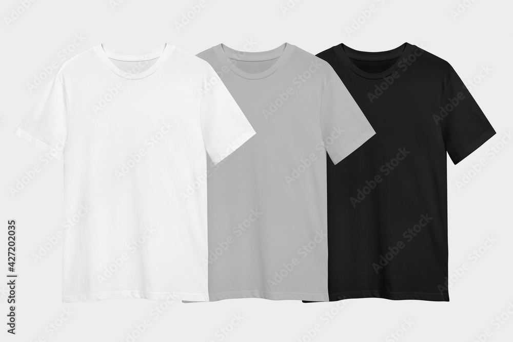 Minimal t-shirt set for apparel ad Minimal t-shirt set for apparel ad
