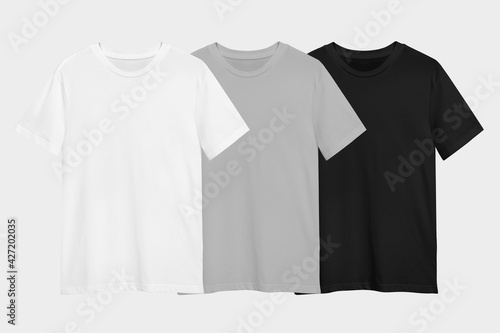 Minimal t-shirt set for apparel ad photo