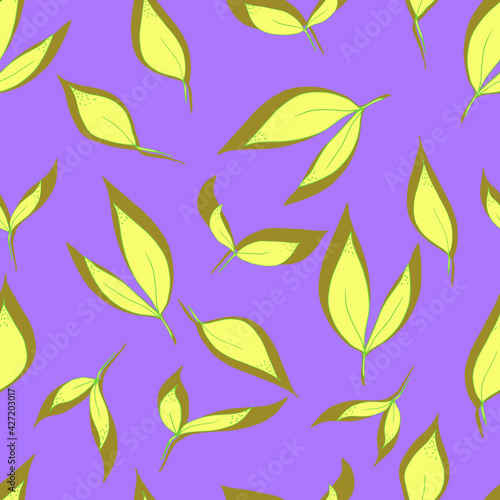 seamless pattern with leaves