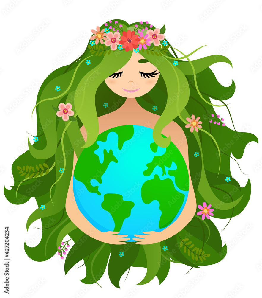 Earth globe and sprout-eco image-hand-painted... - Stock Illustration  [87527995] - PIXTA