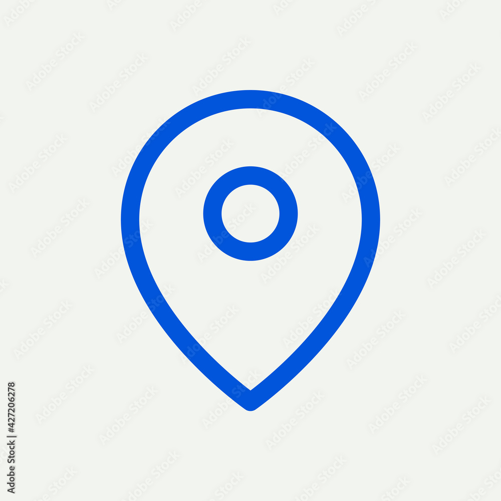 Location blue icon for social media app minimal line Location blue icon for social media app minimal line