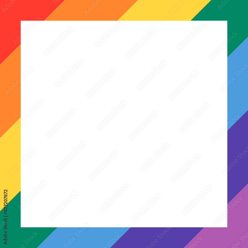 Rainbow frame for LGBTQ pride month Rainbow frame for LGBTQ pride month