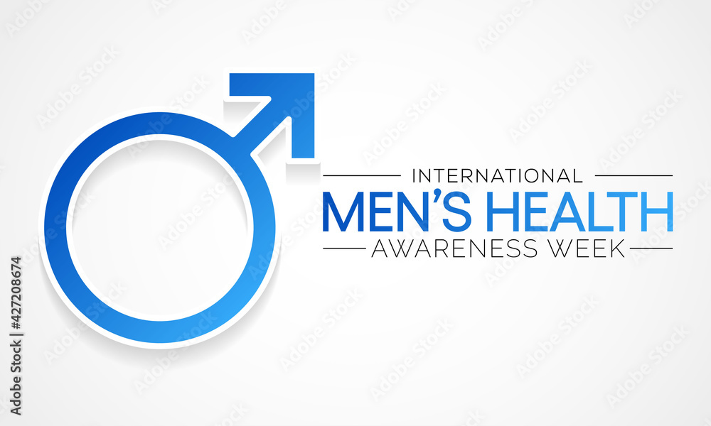 Men's health week is observed every year in June, it is used to raise awareness about health care for men and focus on encouraging boys to practice and implement healthy living decisions. Vector art. Men's health week is observed every year in June, it is used to raise awareness about health care for men and focus on encouraging boys to practice and implement healthy living decisions. Vector art.