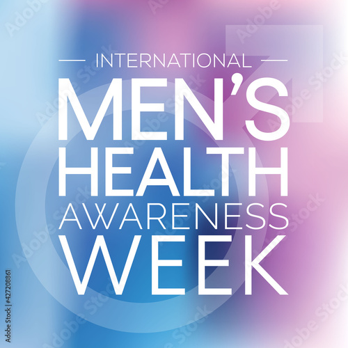 Men's health week is observed every year in June, it is used to raise awareness about health care for men and focus on encouraging boys to practice and implement healthy living decisions. Vector art.