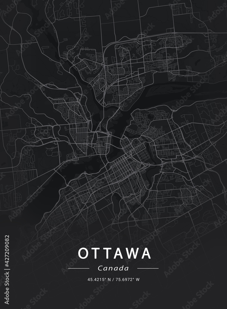 Map of Ottawa, Canada