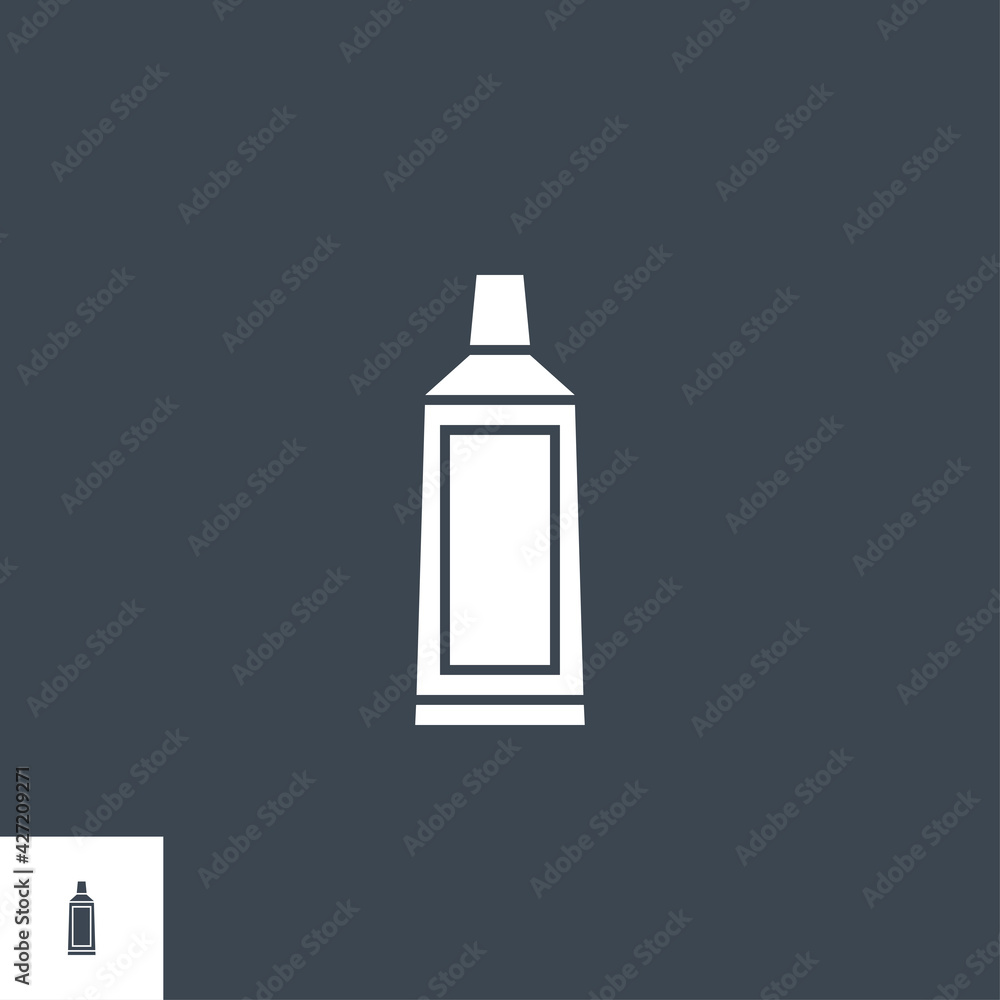 Toothpaste Tube related vector glyph icon. Isolated on black background. Vector illustration. Toothpaste Tube related vector glyph icon. Isolated on black background. Vector illustration.