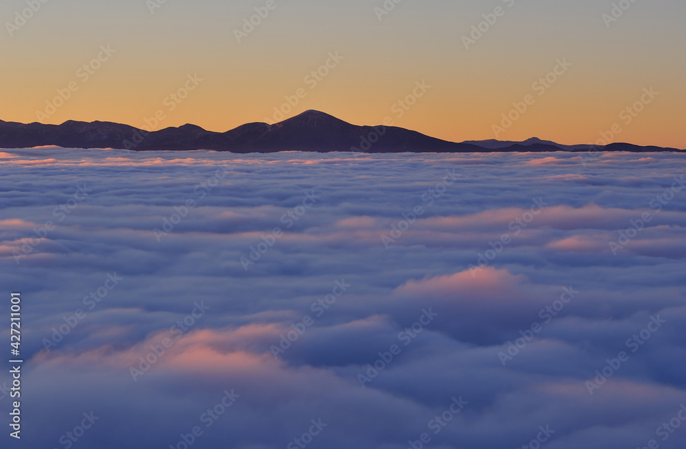 Above the ocean of clouds
