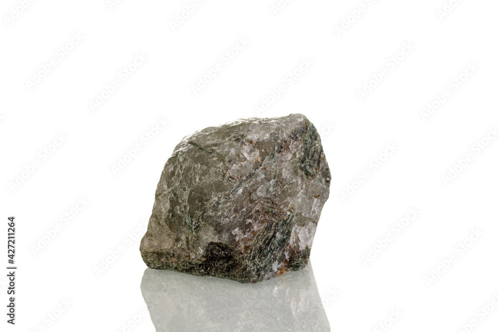 macro mineral stone Apatite on a white background macro mineral stone Apatite on a white background