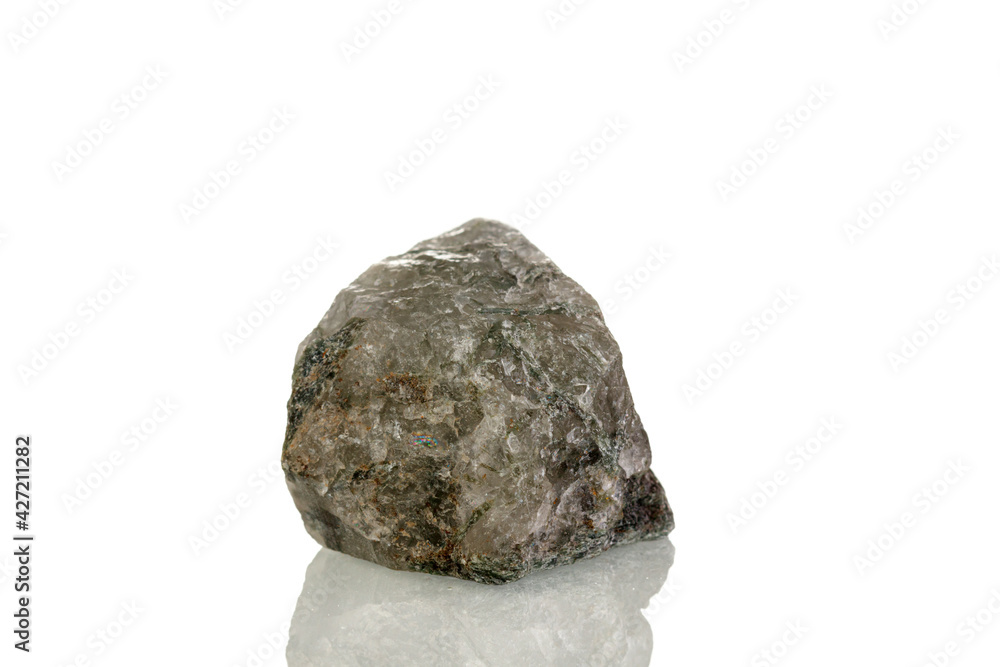 macro mineral stone Apatite on a white background macro mineral stone Apatite on a white background