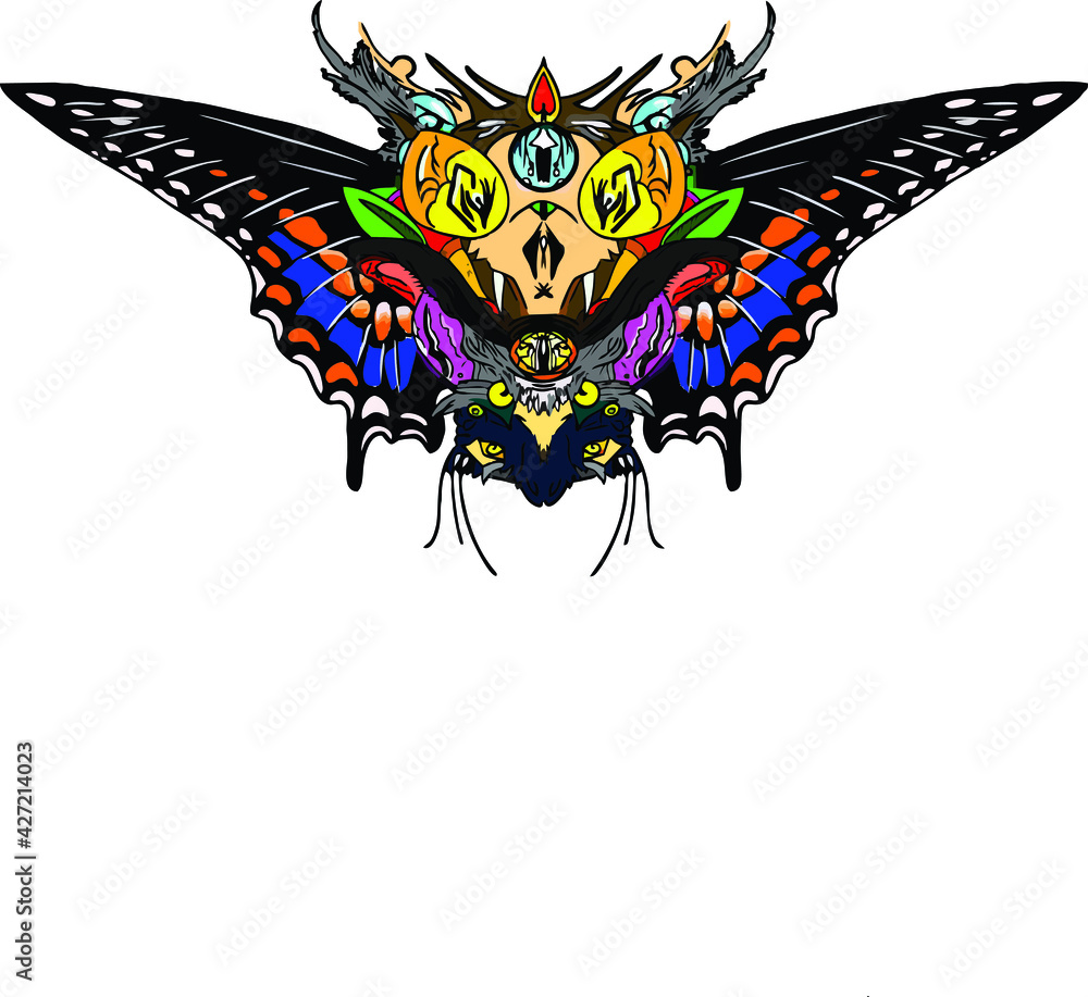 abstractive butterfly design in vector