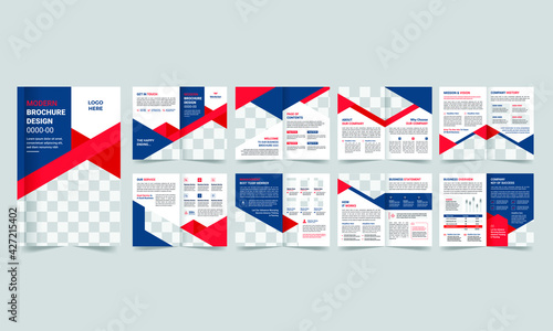 Corporate business brochure layout design, business profile template 16 pages, annual report, minimal, editable business brochure, Company profile design template.
