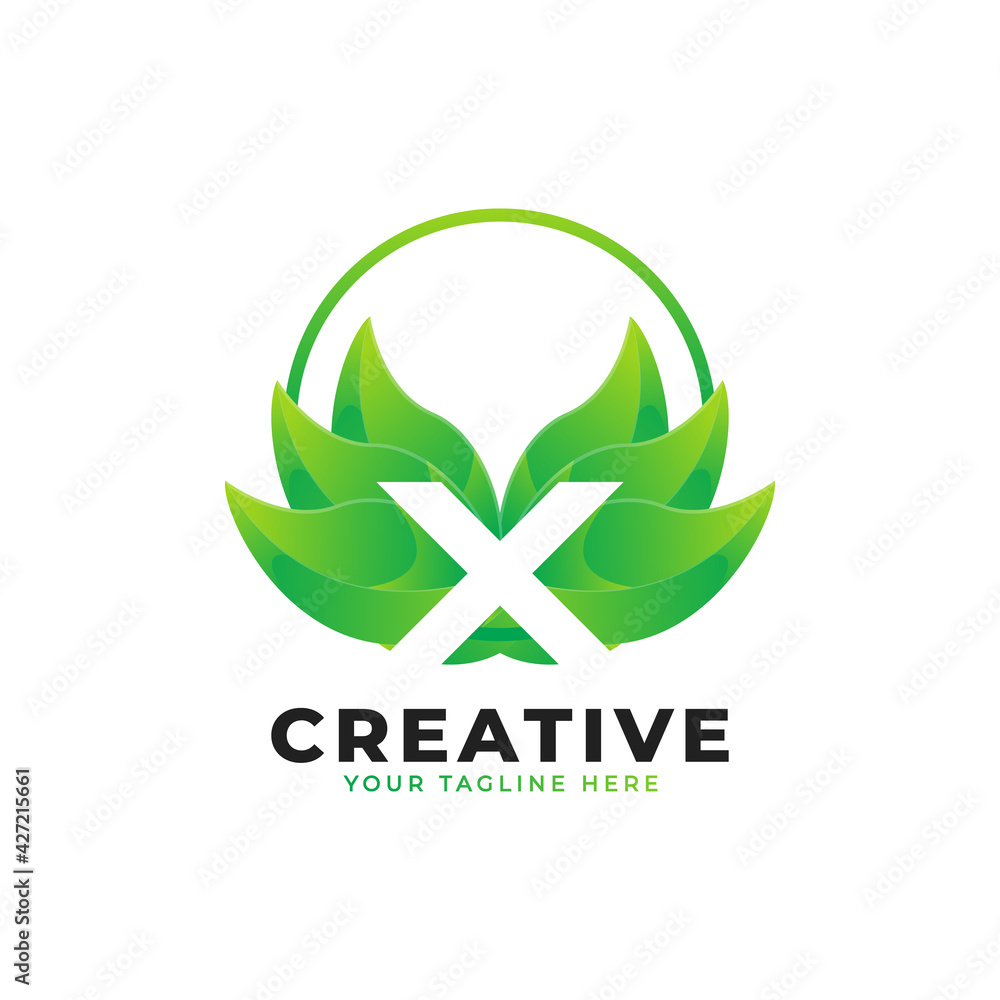 Nature Green Leaf Letter X Logo with Circle. monogram logo. Green Leaves Alphabet Icon. Usable for Business, Science, Healthcare, Medical and Nature Logos.Flat Vector Logo Desgn Template Element. Nature Green Leaf Letter X Logo with Circle. monogram logo. Green Leaves Alphabet Icon. Usable for Business, Science, Healthcare, Medical and Nature Logos.Flat Vector Logo Desgn Template Element.