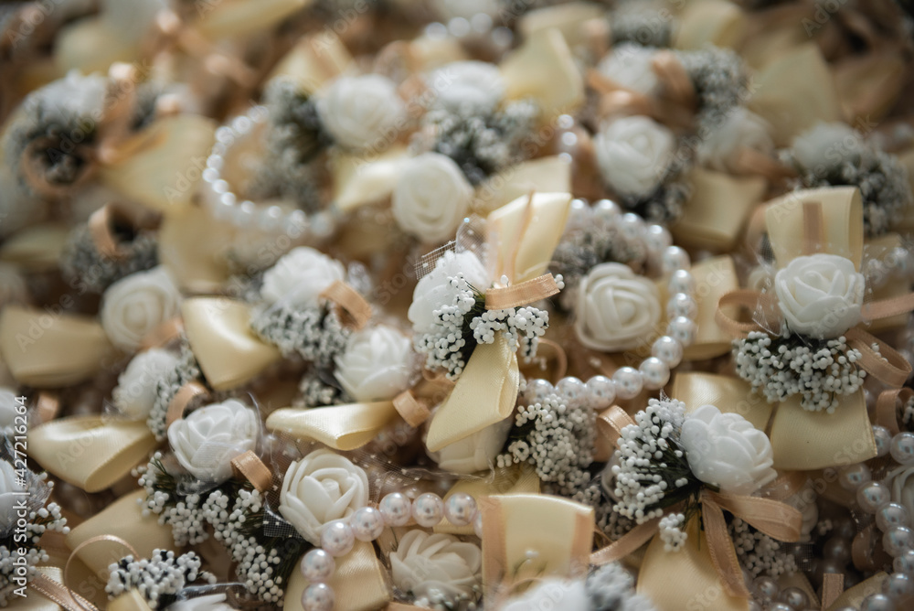 Fototapeta premium a basket of flowers for a wedding