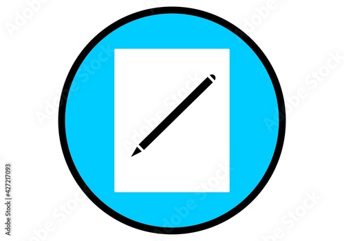 Icono de lápiz y papel