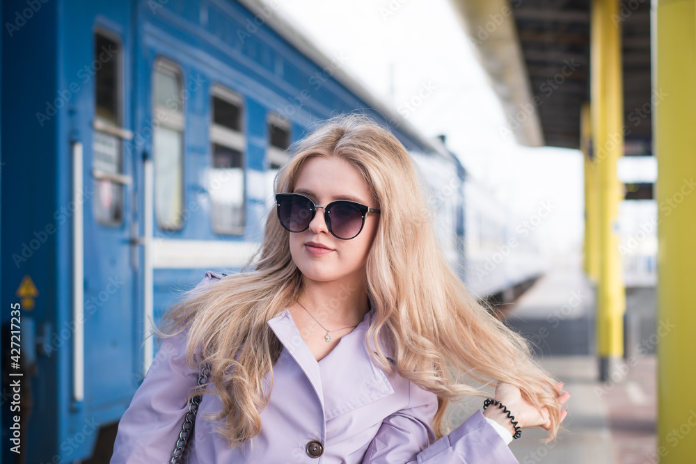 Stylish Beautiful russian girl blonde