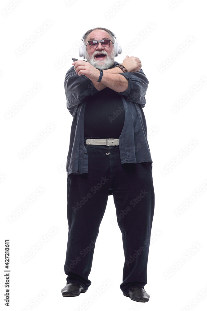 happy bearded man with smartphone showing thumbs up. happy bearded man with smartphone showing thumbs up.