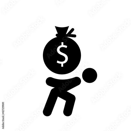 Debt icon. vector