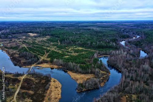 mountain altai river top view drone, landscape altai tourism top view