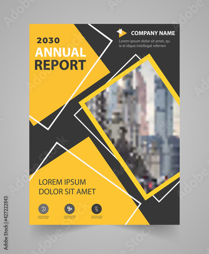 Vector business   annual report brochure flyer design template