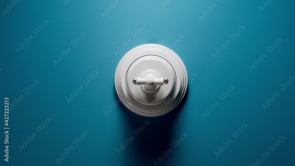 Toggle Switch On The Blue Wall Toggle Switch On The Blue Wall