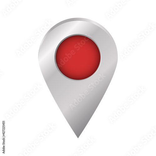 Free Download Silver Map pin icon isolated on white background. Pointer symbol. Location sign. Navigation map, gps, direction, place, compass, contact, search concept. Vector Illustration - GFXLoad