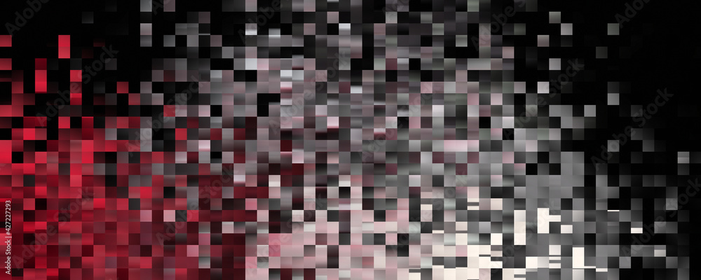 Abstract panorama design with many little square objects Abstract panorama design with many little square objects