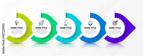Infographic design template. Creative concept with 5 steps