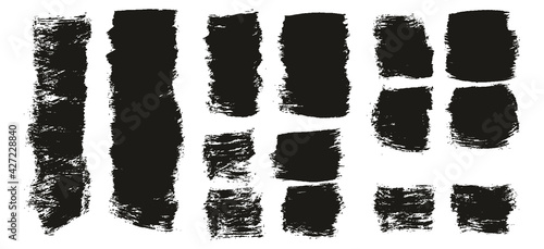 Flat Paint Brush Thick Short Background High Detail Abstract Vector Background Extra Set 